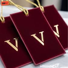 Luxury Custom Velvet Tags for Premium Product Display