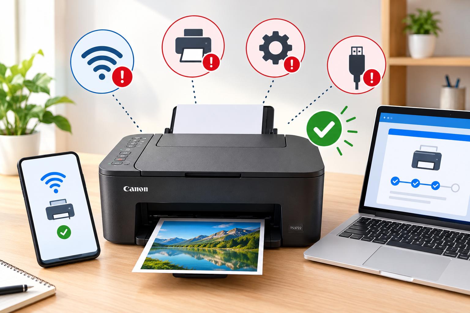 How to Fix Common Canon TS3722 Setup Problems?